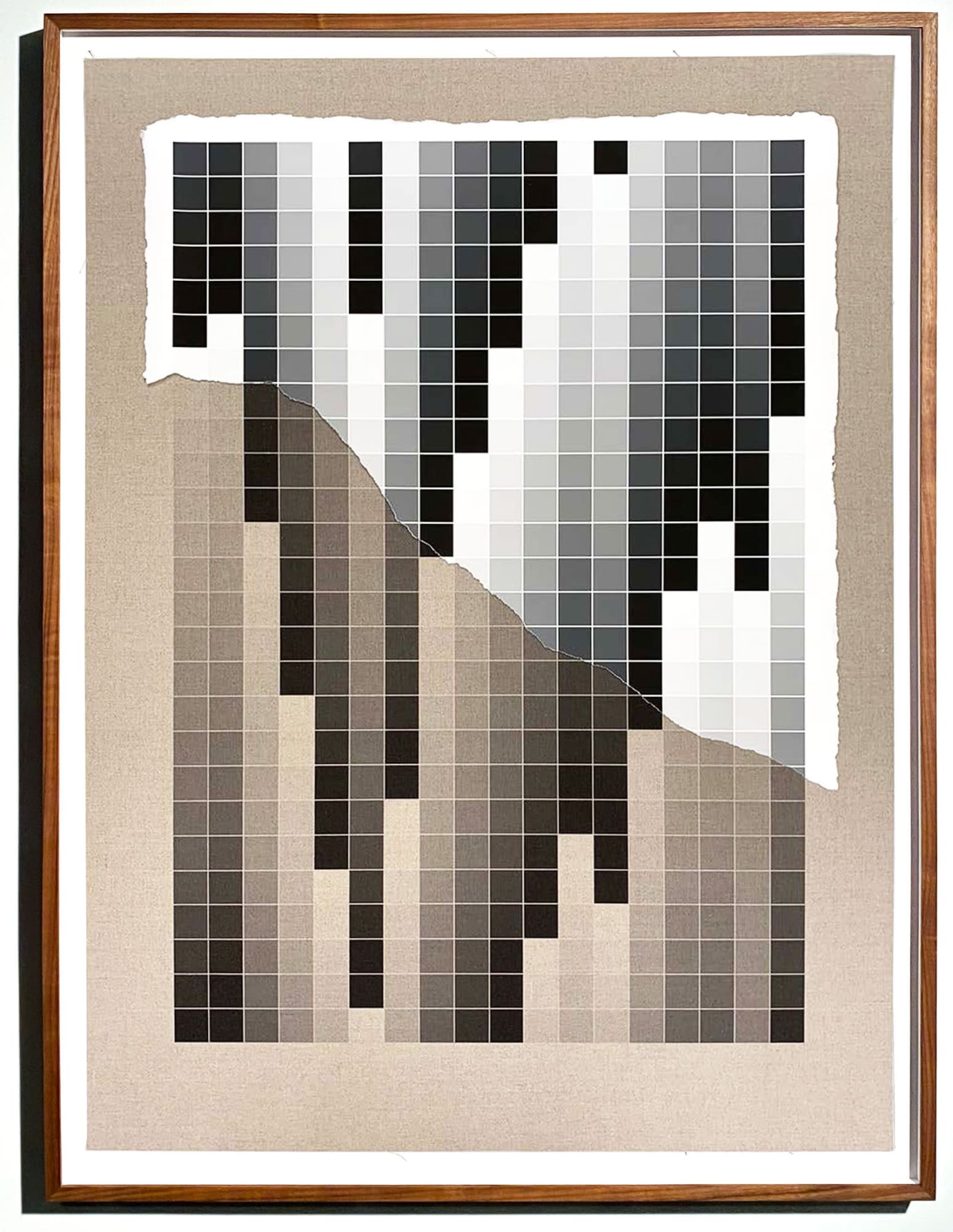 ANALIA SABAN Transcending Pigment from Paint to Canvas, from Canvas to Paint (Black & White), 2020 No. V