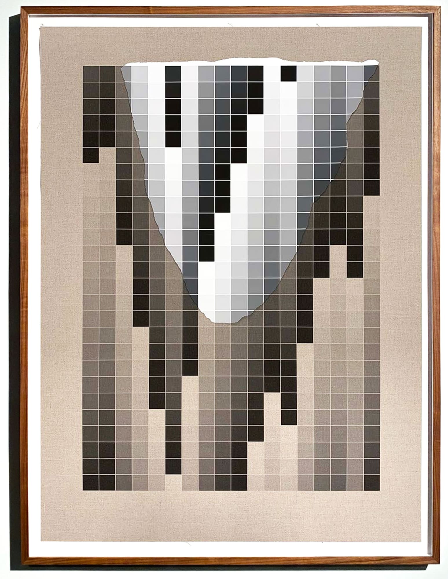 ANALIA SABAN Transcending Pigment from Paint to Canvas, from Canvas to Paint (Black & White), 2020 No. VI