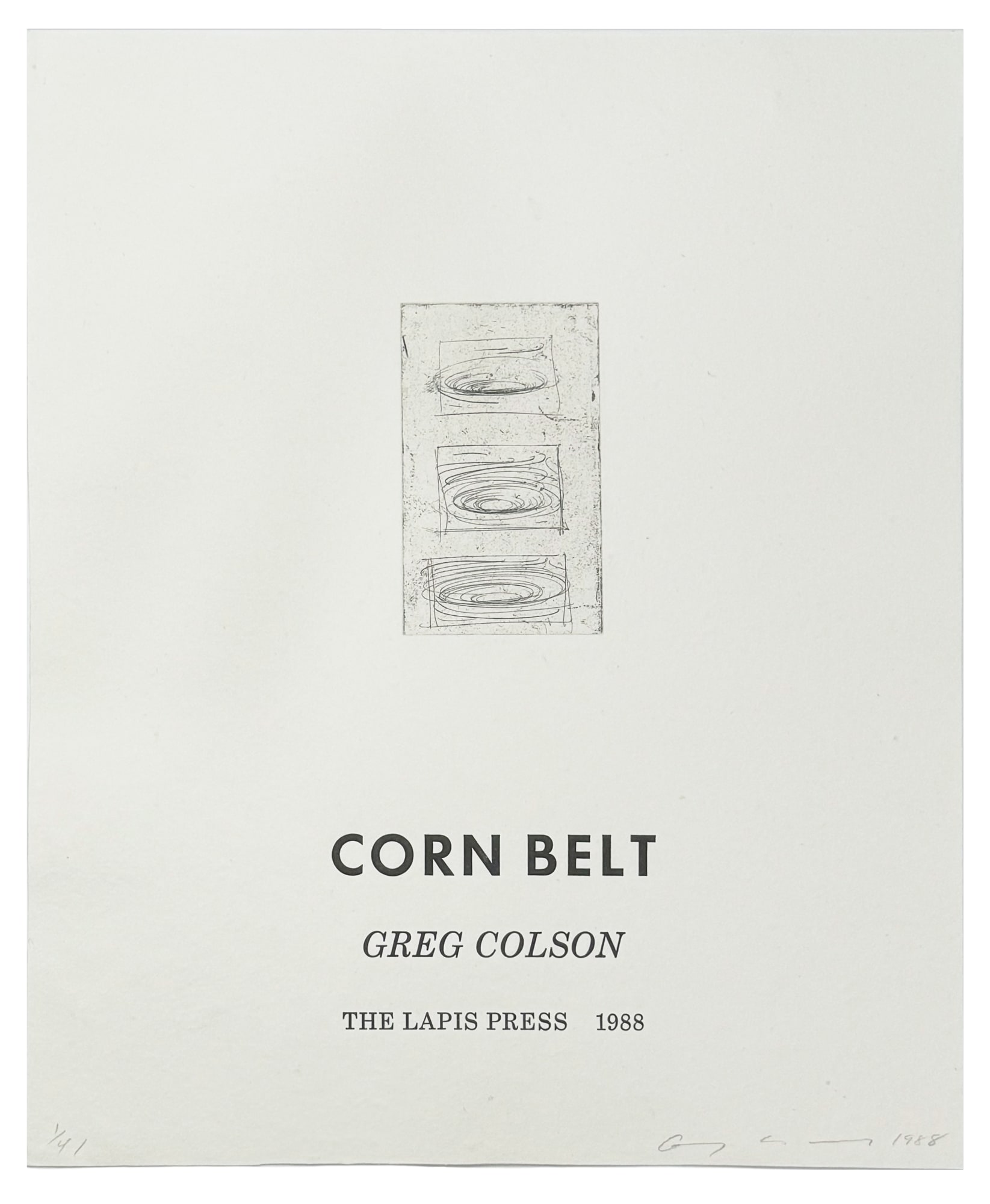 Greg Colson Corn Belt, 1988
