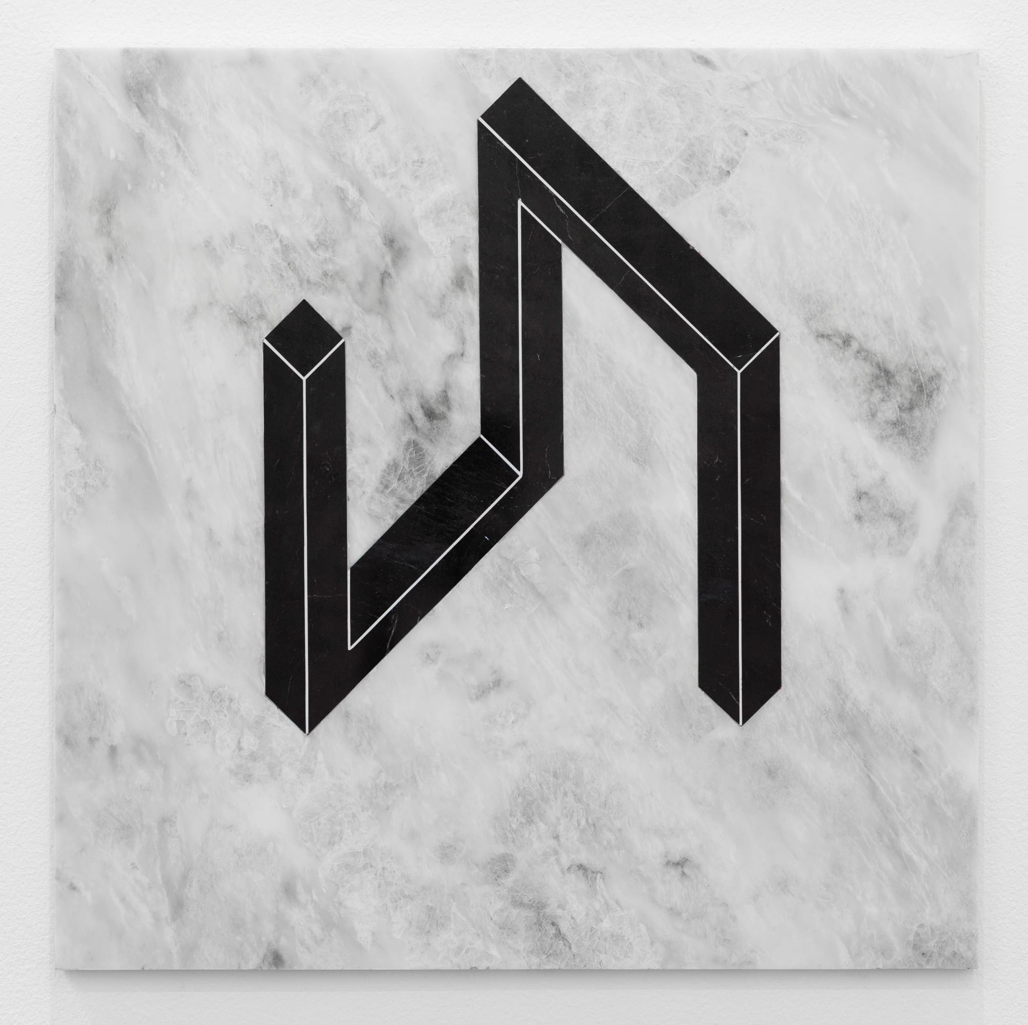 Hamra Abbas Open Cube: After LeWitt 3, 2019 Marble 61 x 61 cm 24 x 24 in