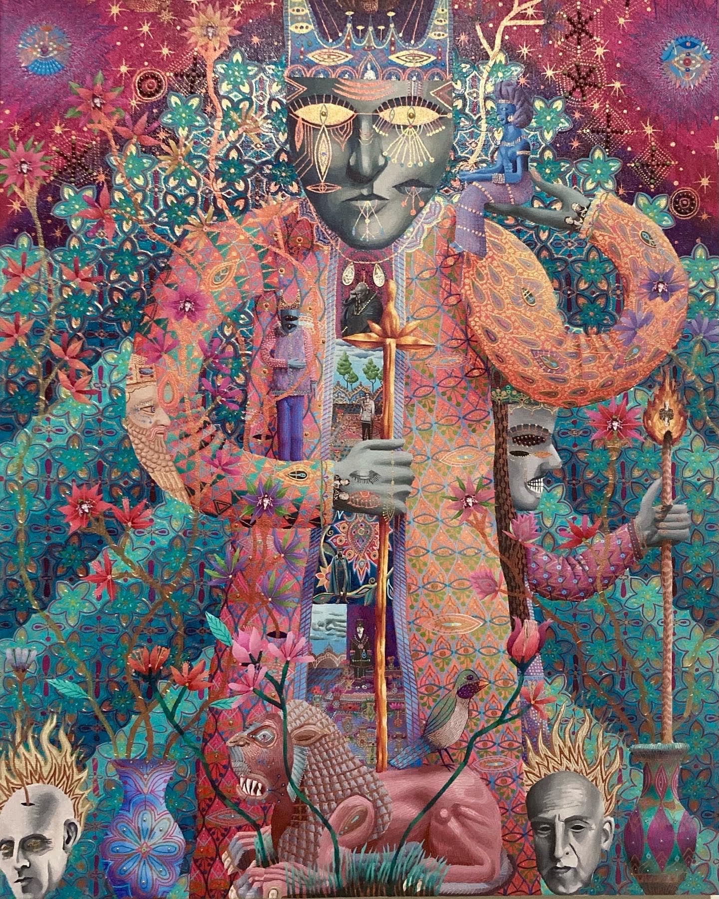 Artifice, 2022 Acrylic and mixed media on canvas 101 cm x 76 cm