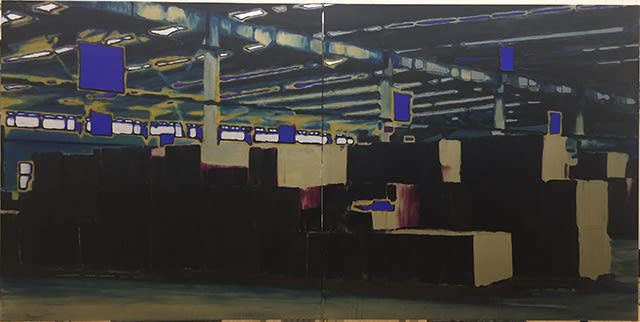 李易纹 Li Yiwen 《矩阵-3》Matrix，布面丙烯 acrylic on canvas， 400X200cm， 2017-18年