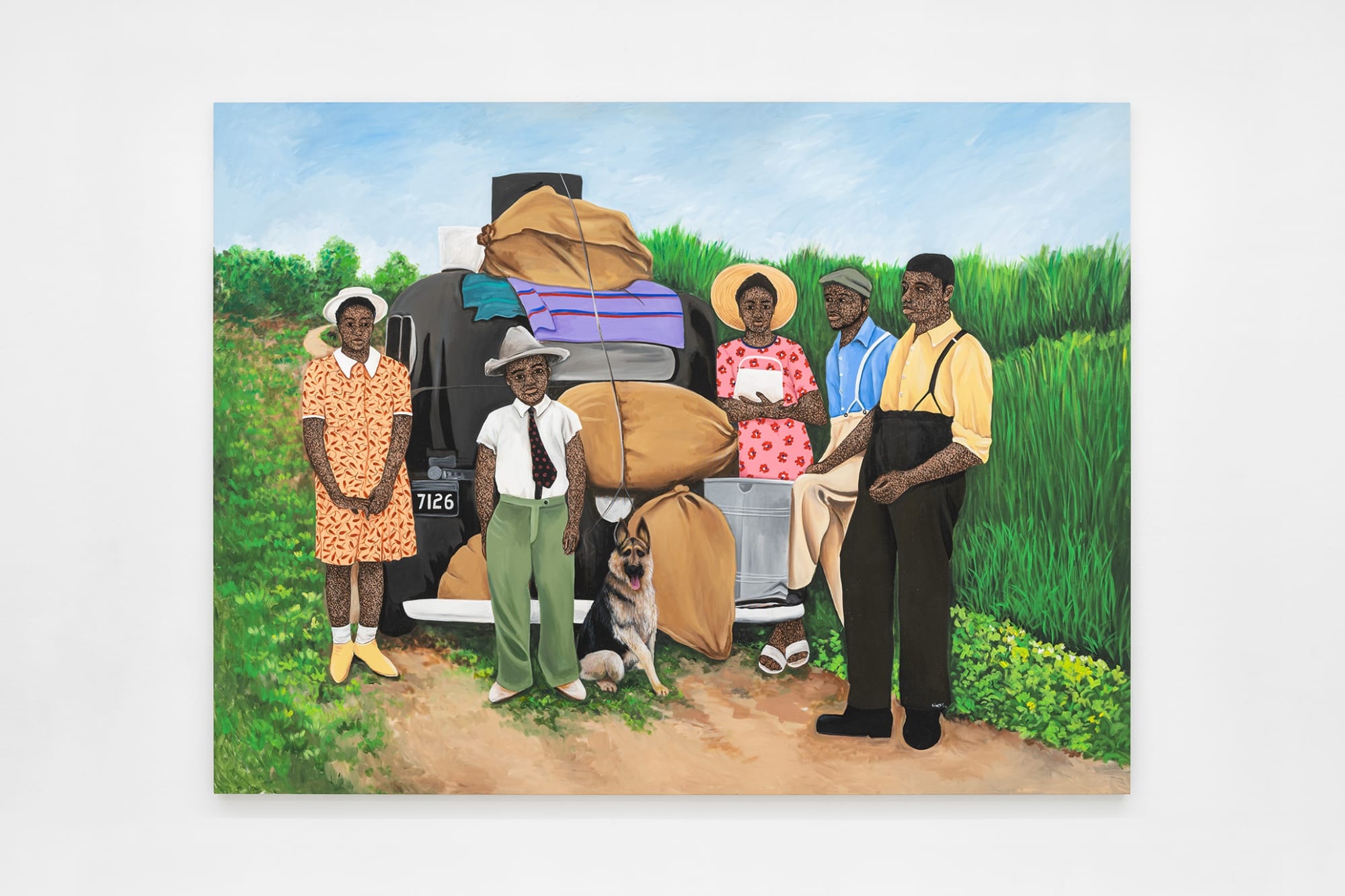 Hamid Nii Nortey The Great Migration 1, 2021 Acrylic on Canvas 200 x 265 cm