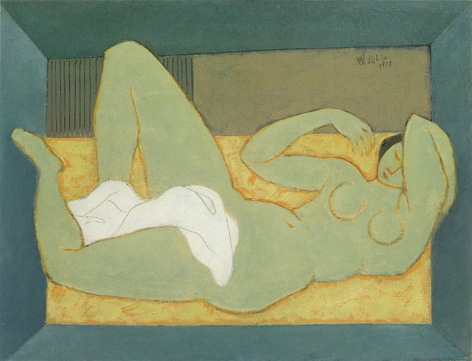 Nude Woman 裸婦 1958 Oil on canvas 49 &times; 65 cm