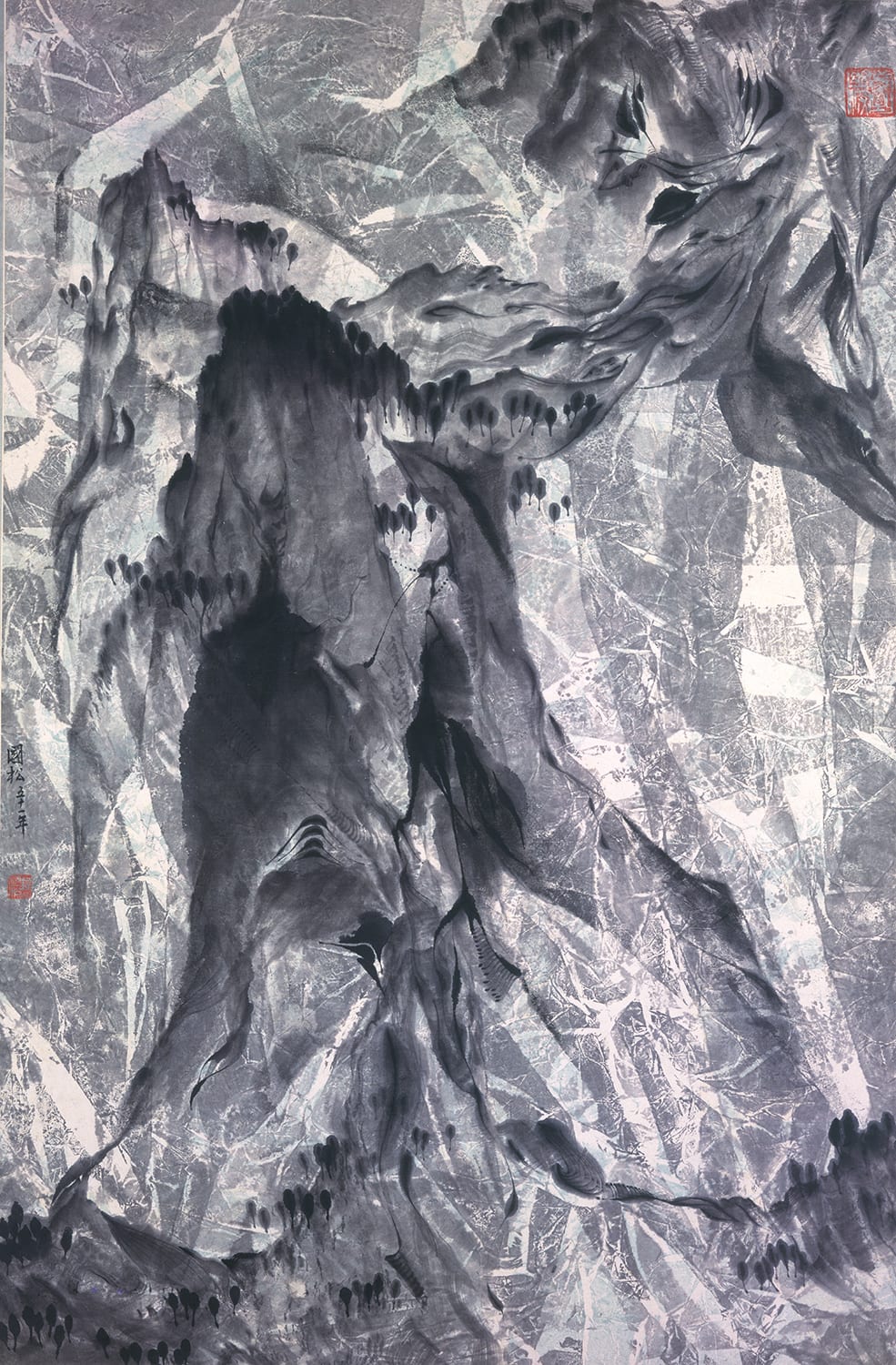 Creator’s Work in May 造物主五月的工作 1962 Ink and color on paper 103 × 67 cm