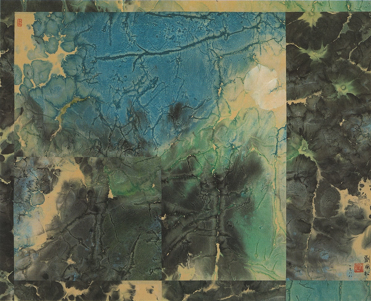 Association of the Lotus 蓮之聯想 1988 Ink and color on paper 81.7 × 101.7 cm