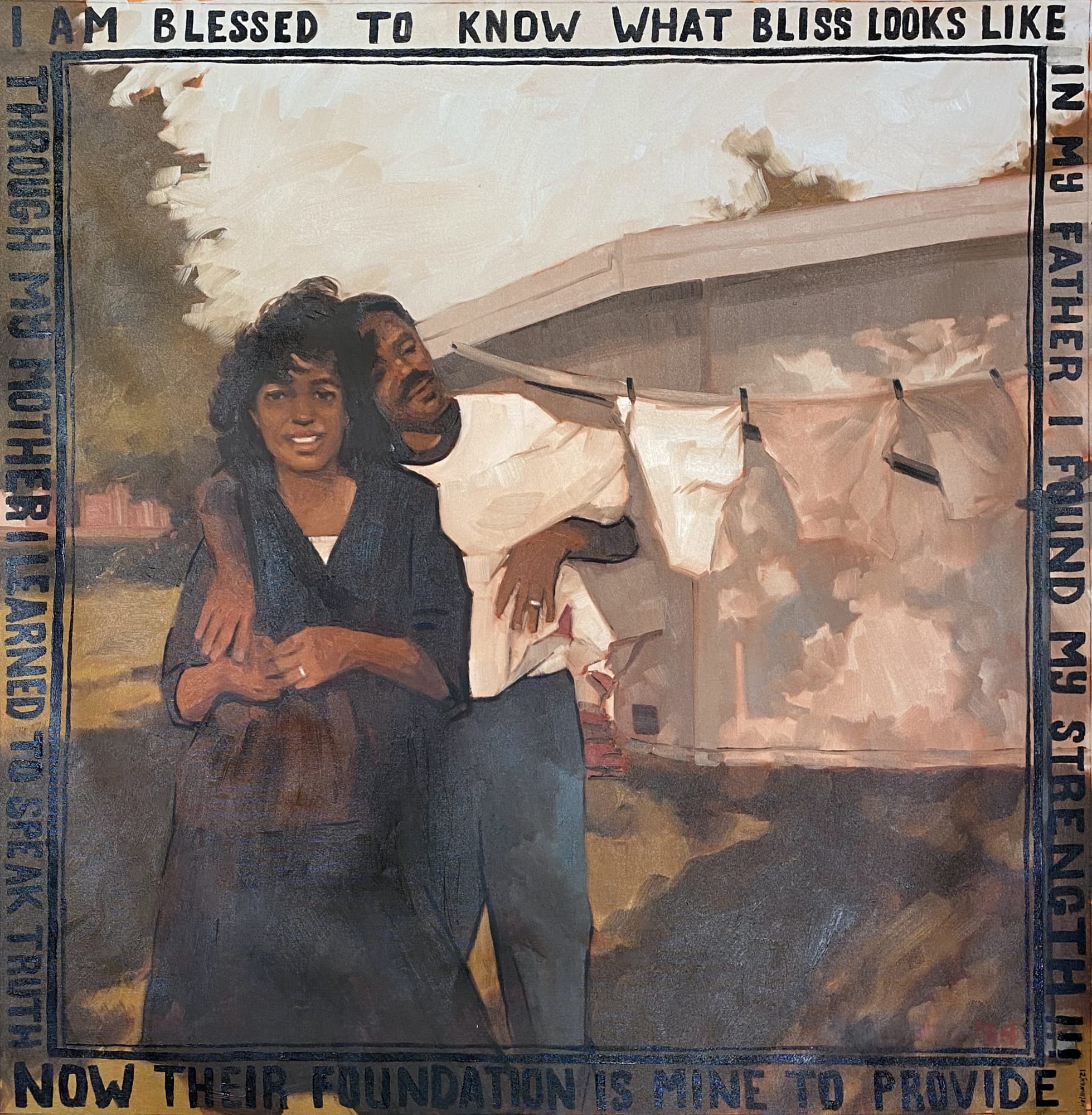 Riley Holloway, Blessed to Know What Bliss Feels Like, 2021, 106 × 106 cm / 41 3/4 × 41 3/4 in, Oil on canvas