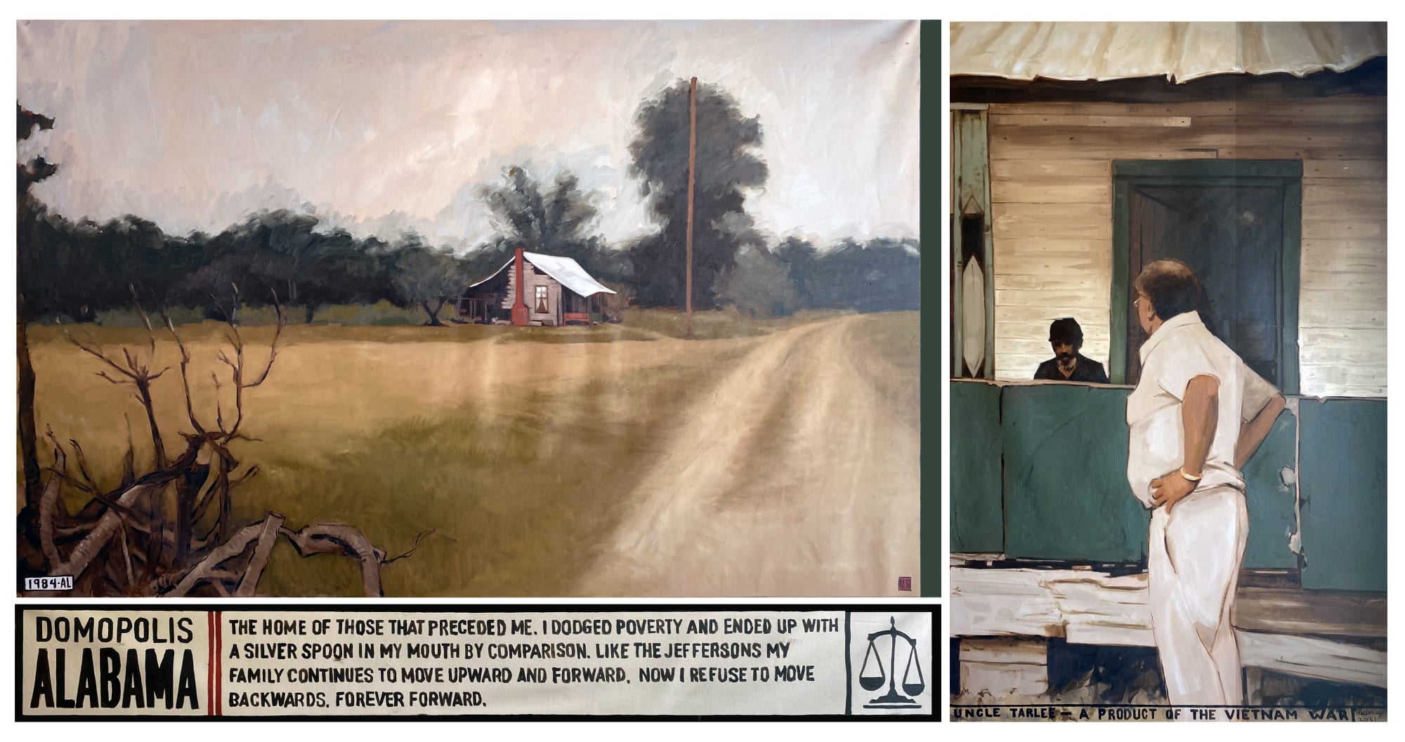 Riley Holloway, Domopolis, 2021, 167 × 325 cm / 65 3/4 × 128 in, Oil on canvas