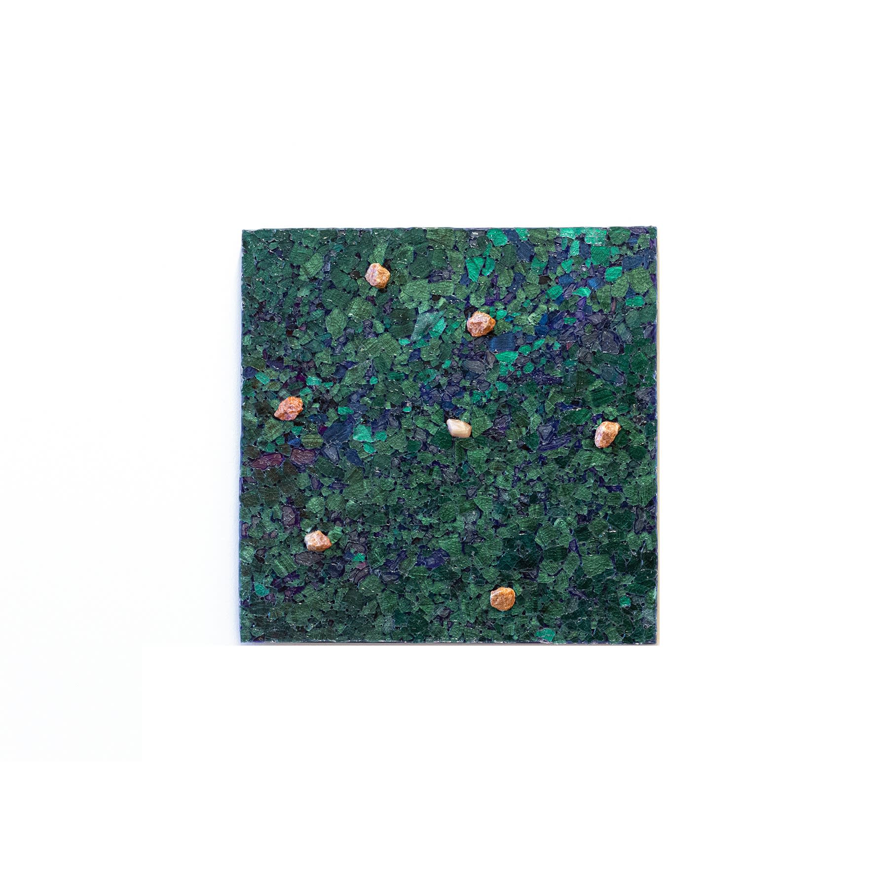 Alteronce Gumby, Peter Pan, 2021, 60 × 60 × 3 cm / 23 5,8 × 23 5,8 ×1 1,8 in, Tempered glass on panel