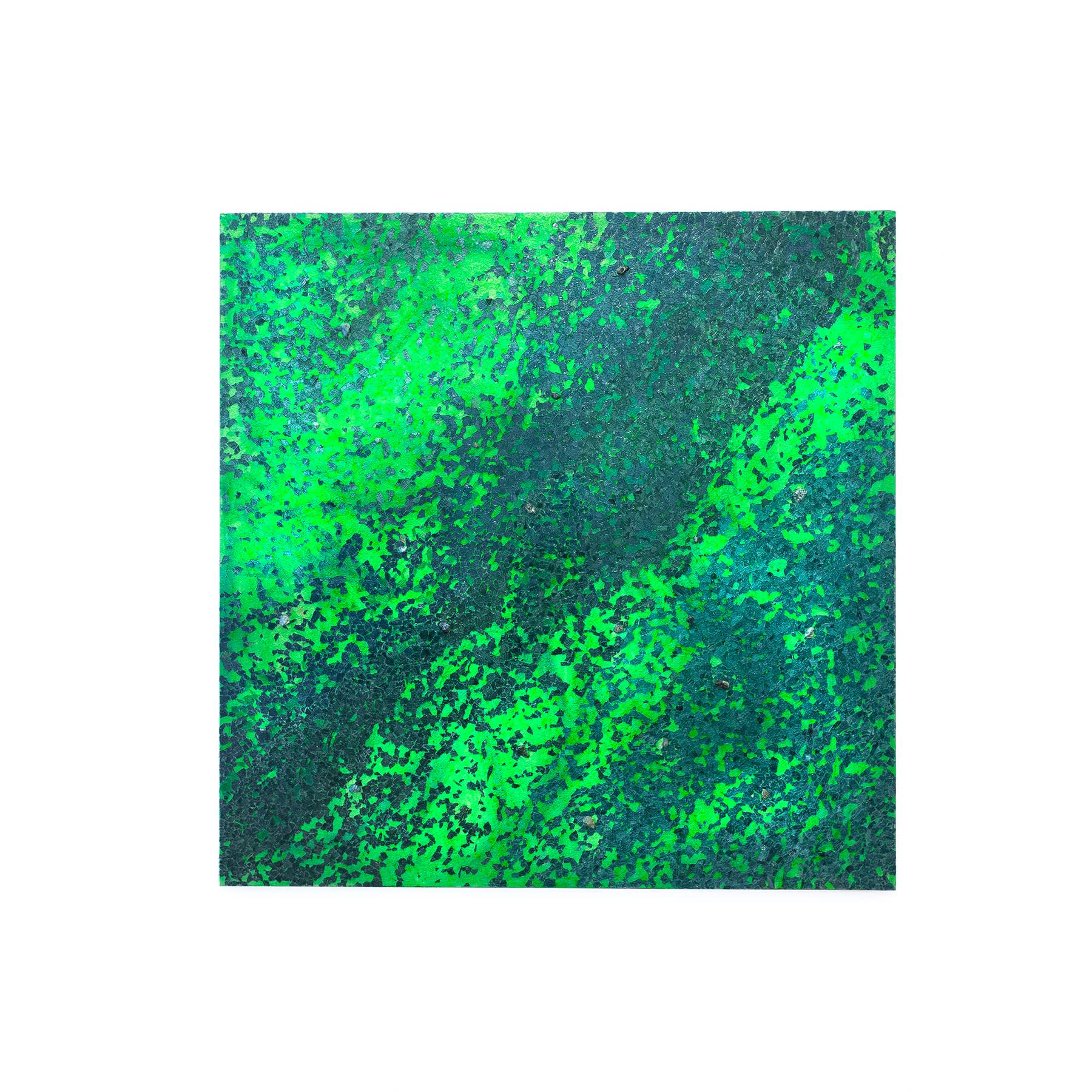 Alteronce Gumby, The Richest Man in Babylon, 2021, 183 × 183 cm / 72 1,8 × 72 1,8 in, Tempered glass on panel