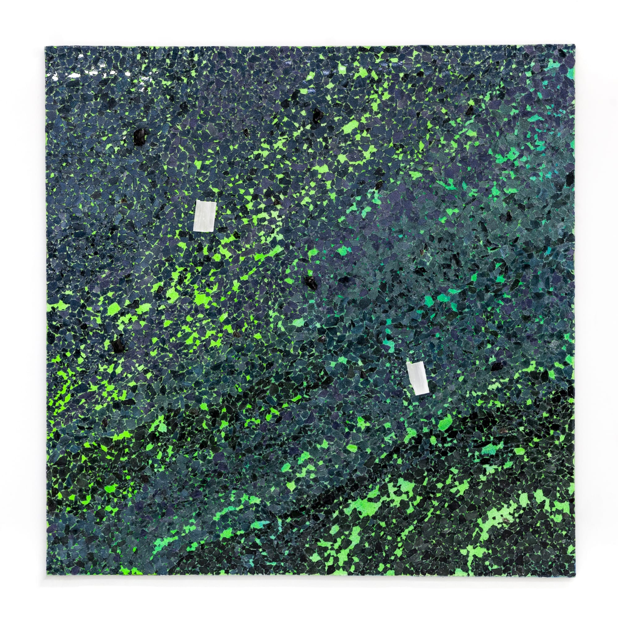 Alteronce Gumby, New person, same mistakes, 2022, 182.9 × 182.9 cm / 72 × 72 in, Glass and gemstones on panel