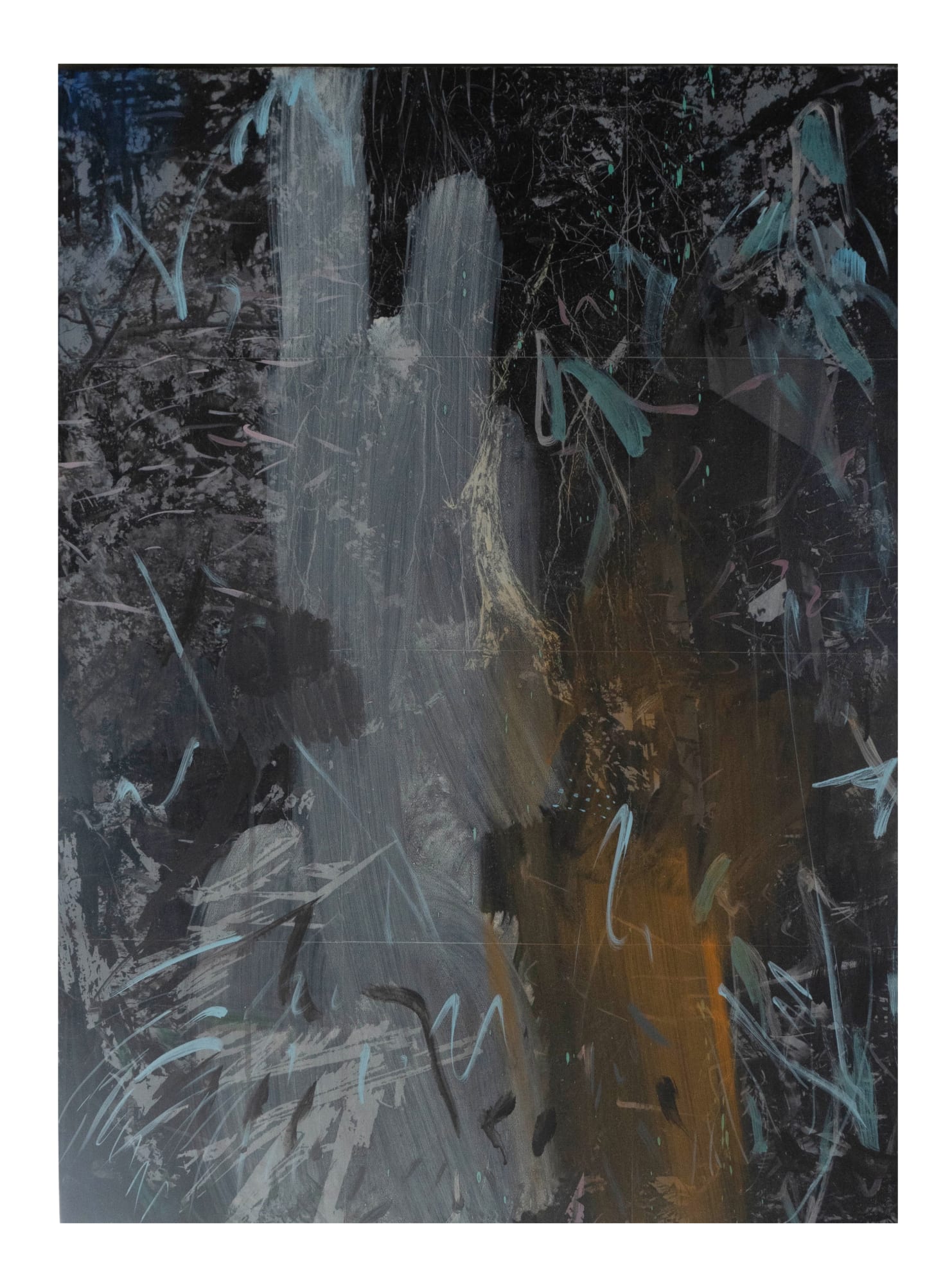 Zean Cabangis, Respite for a Wanderer I, 2022, 81.5 × 61.1 cm / 32 1/8 × 24 1/8 in, Acrylic and emulsion transfer on canvas