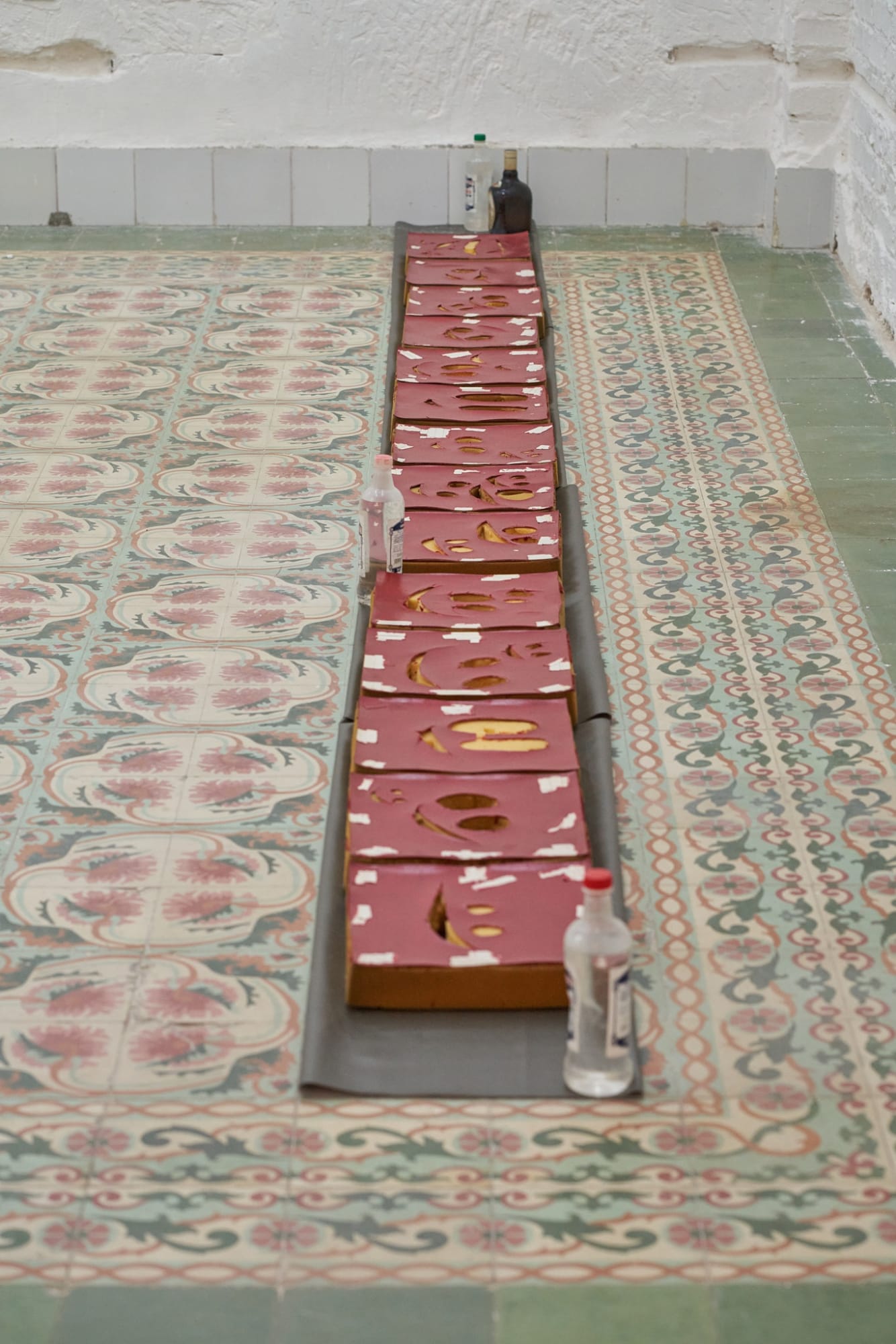 Ezequiel O. Suárez Far from the Houses (to Carl Andre), 2002-2003 Foam rubber, vinyl and enamel Various dimensions