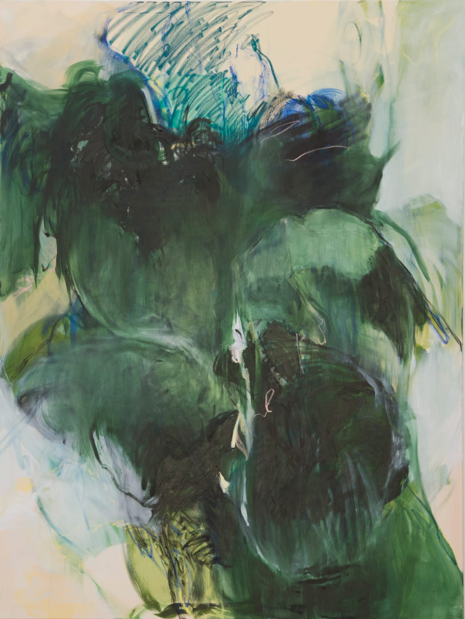 Olivia Botha Tethering Tight, 2022 Oil stick and oil paint on canvas 200 × 150 cm 78 3/4 × 59 in