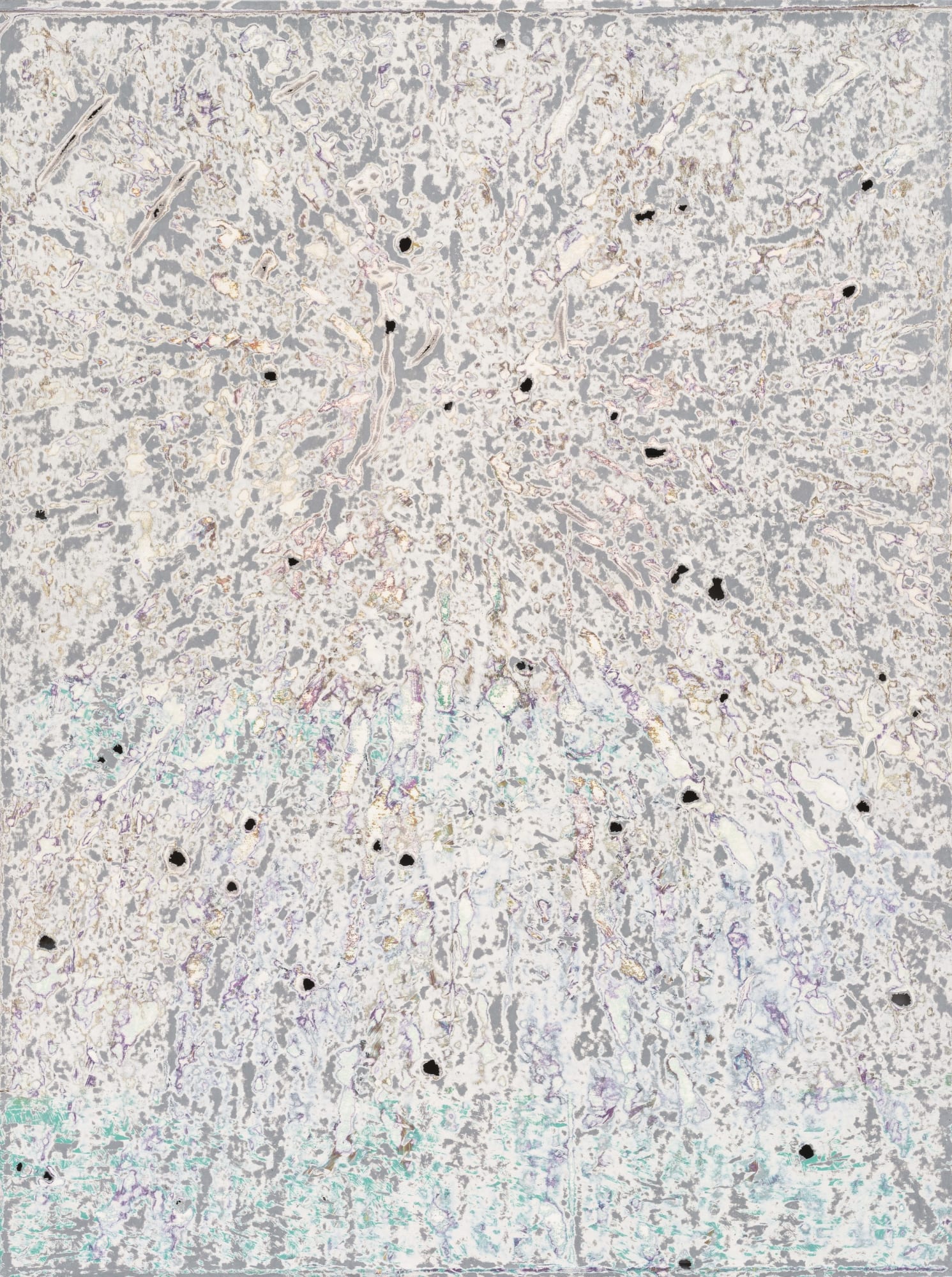 Kadar Brock bionic chair, it may be because, a loving butterfly, 2021-2024 Oil, house paint, spray paint on canvas 101.6 x 76.2 cm 40 x 30 in