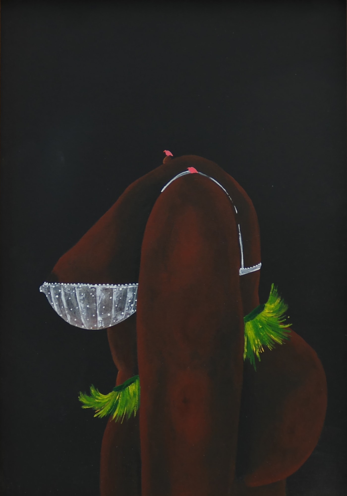 Bahati Simoens, Are we there yet?, 2025, Acrylic on paper, 29 × 21 cm (11 3/8 × 8 1/4 in)