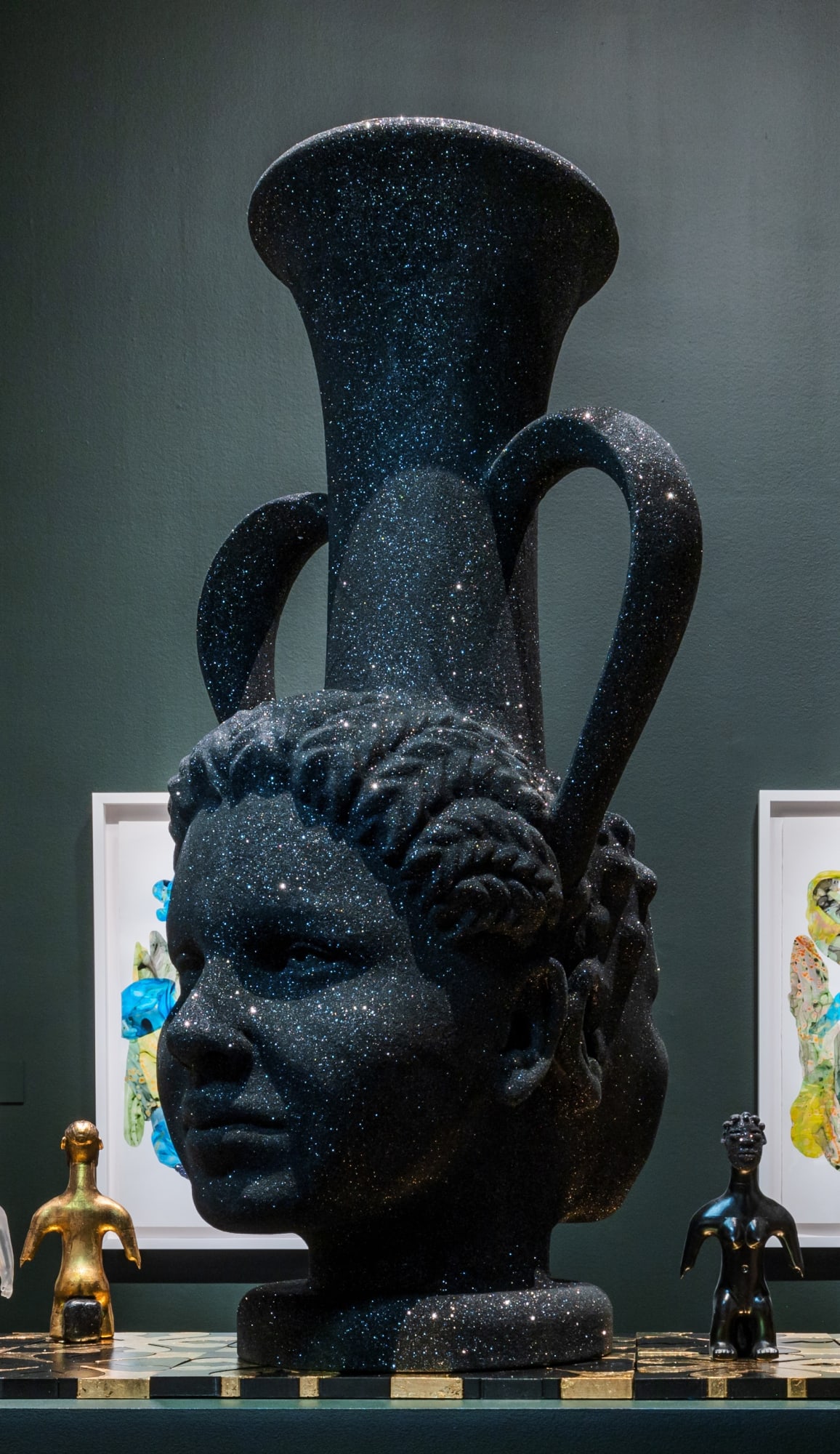 M. Florine Démosthène, What We Know & What We Don't Know: Duality, 2025, Milled high density foam, acrylic and glitter, height approximatley 81 cm (32 in)