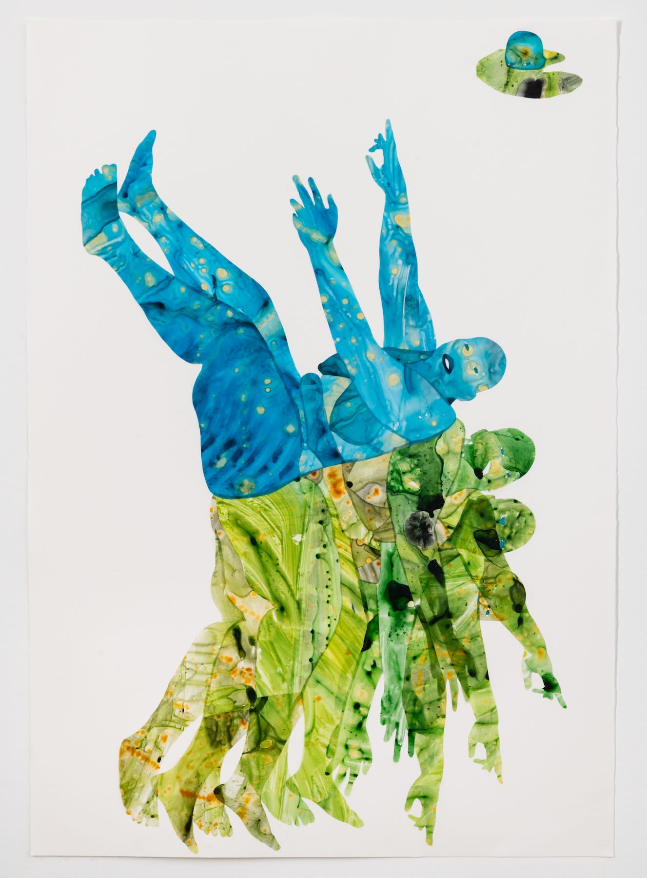 M. Florine Démosthène, Madichon (Haitian Karma), 2024-25, Collage on paper (mylar, acrylic and glitter), 99 × 69 cm (39 × 27 in)
