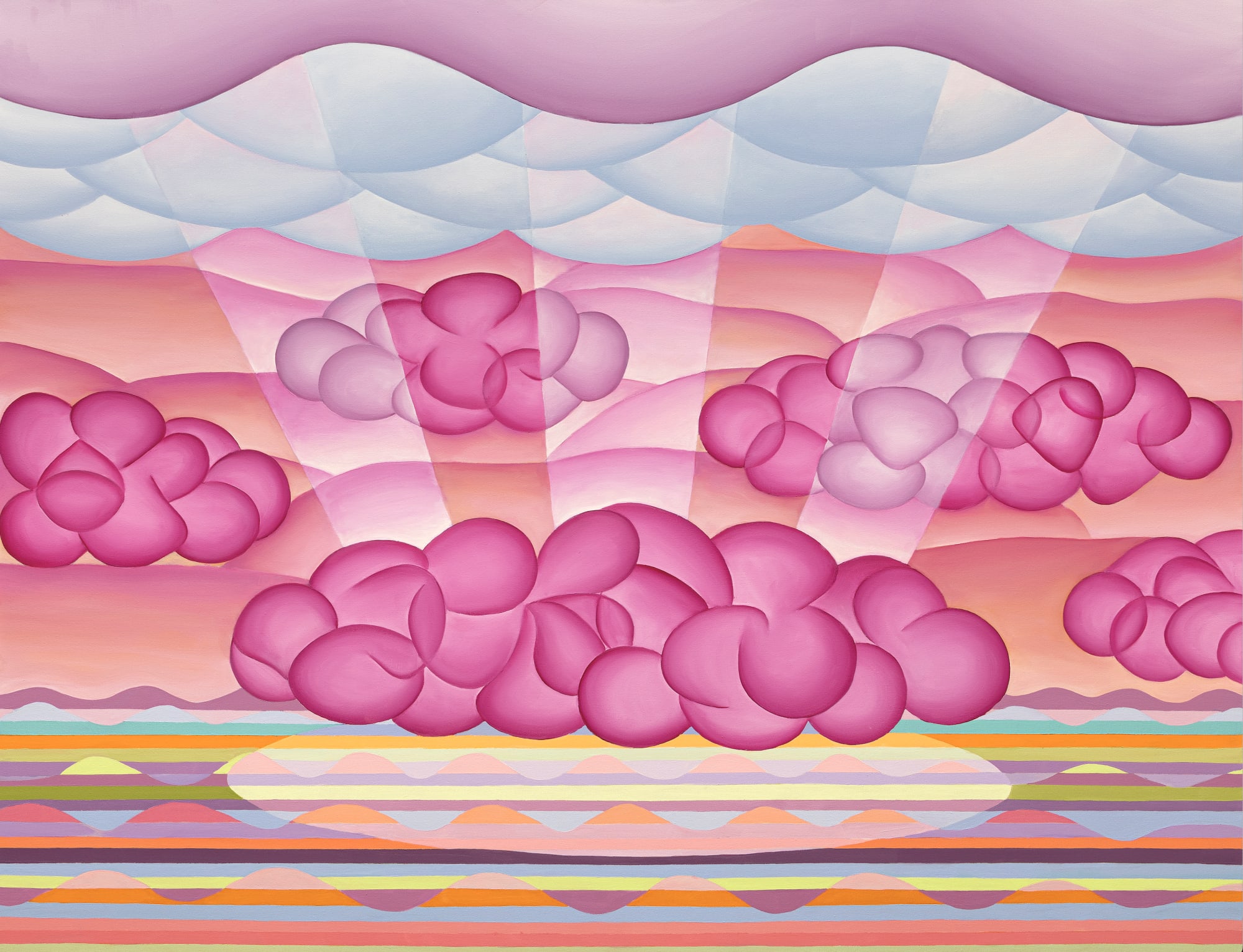 Radia Lamrani Karim, Untitled, 2025, Acrylic and oil on canvas, 114 x 146 cm