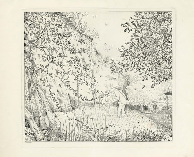 Jean Emile Laboureur, L'entomologiste, 1932 - 1933 Engraving