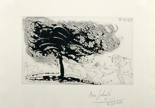 Pablo Picasso, Trees in the Storm, 1968 Sugarlift Aquatint