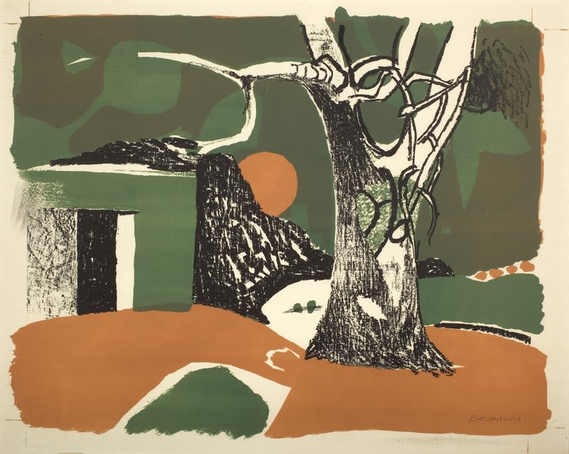 Keith Vaughan, Winter Landscape, 1949 Lithograph