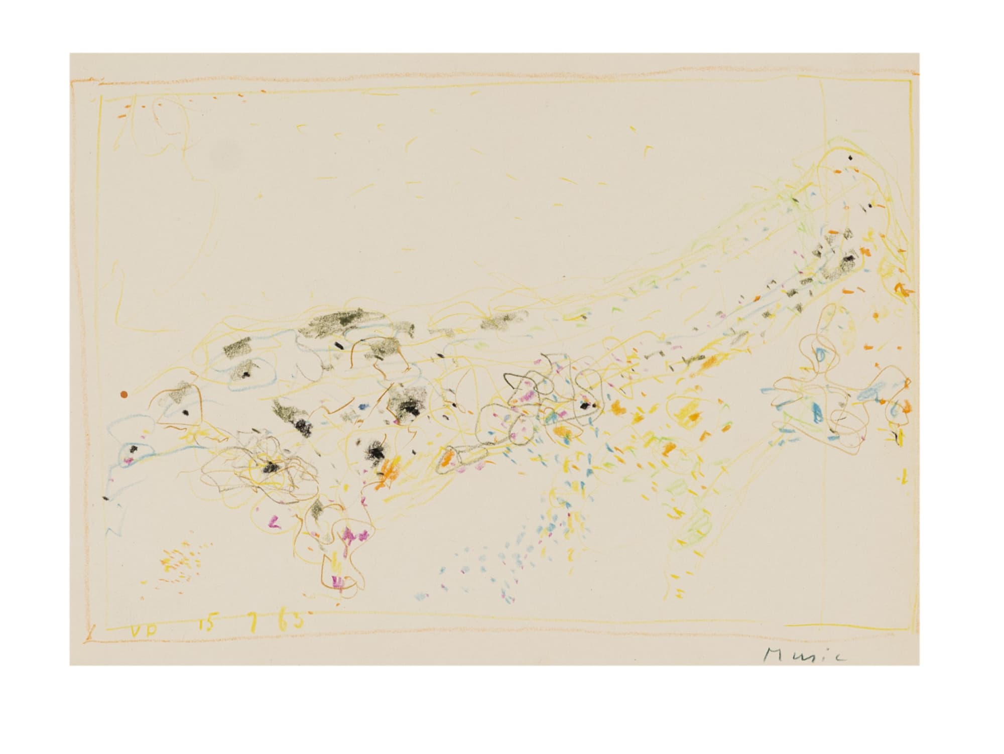 48. VP 15.7.63, 1963, pastelli su carta, cm 24,5x34