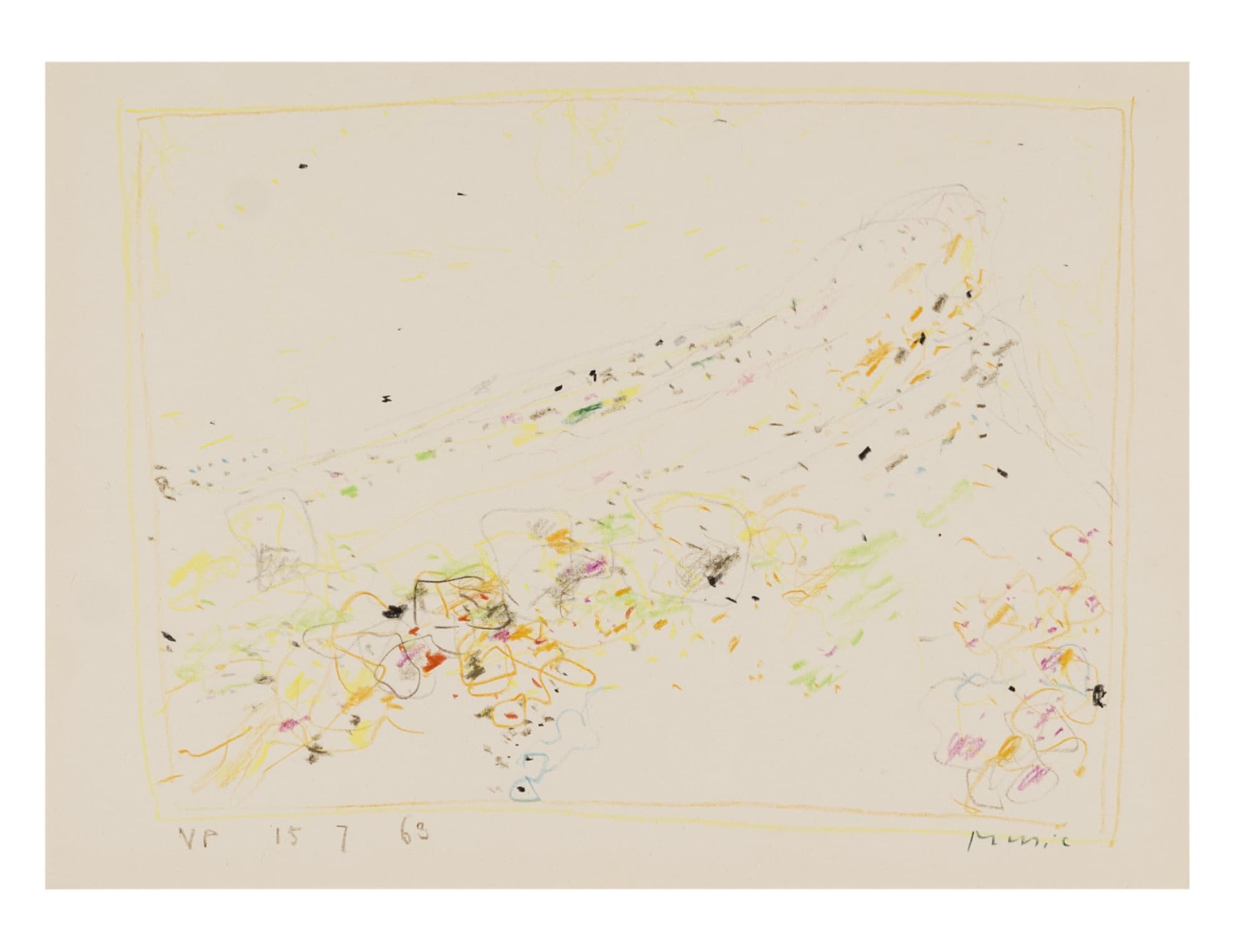 49. VP 15.7.63, 1963, pastelli su carta, cm 24,5x34