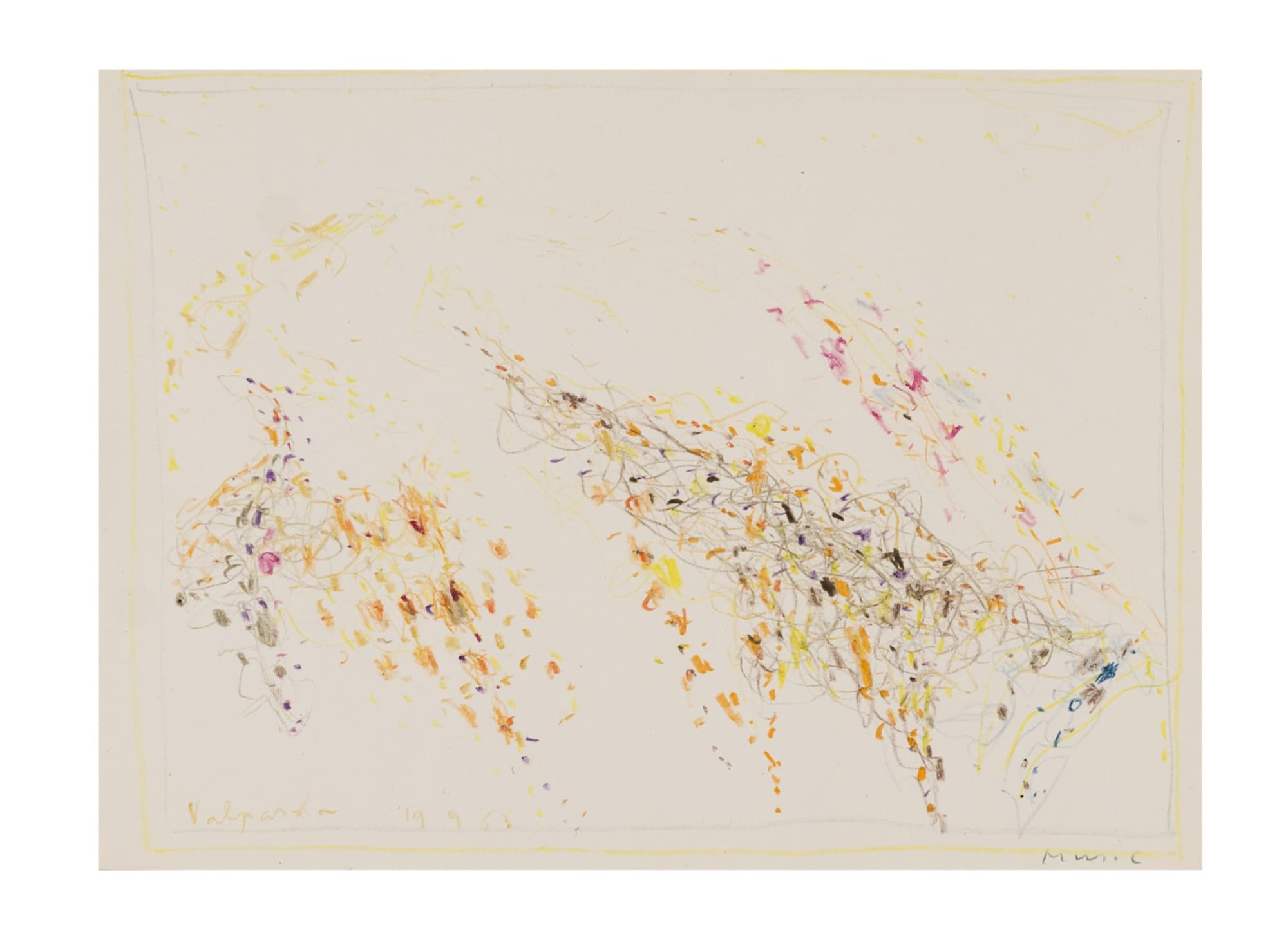 53. Valparola 19.9.63, 1963, pastelli su carta, cm 24,5x34