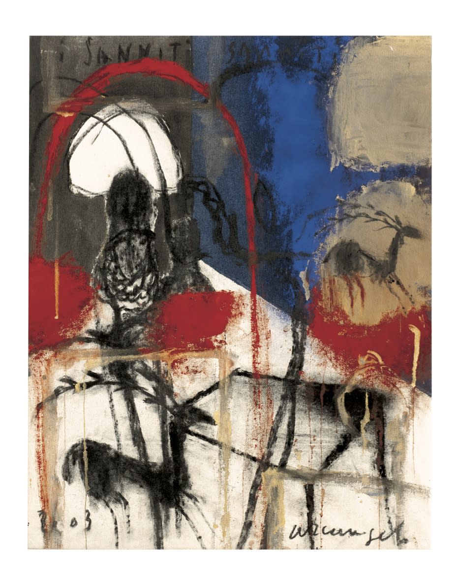 I Sanniti, 2003, tecnica mista su tela, cm 55x43