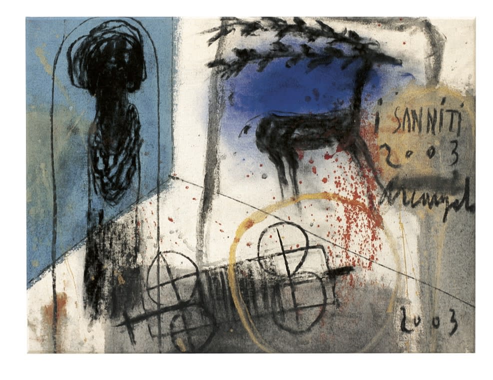 I Sanniti, 2003, tecnica mista su tela, cm 39x52
