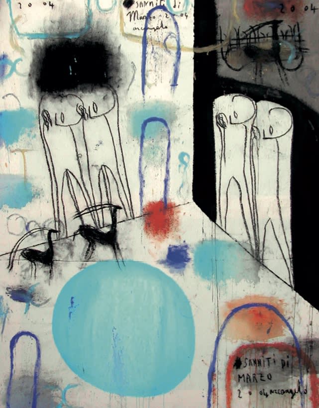 Sanniti di Marzo, 2004, tecnica mista su tela, cm 148x115