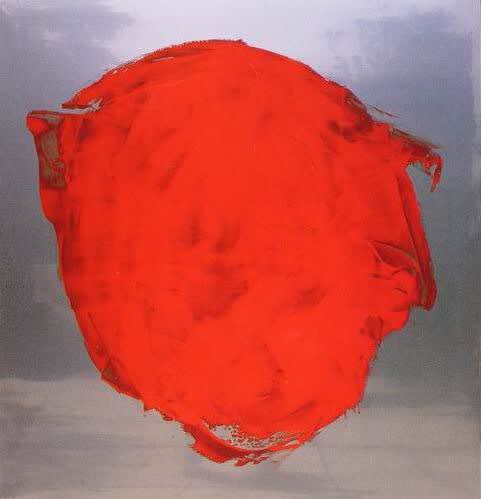 Cadmium deep bricco degli olmi (Red for Charlie Riddel), 2003, olio su acciaio, cm 134x128
