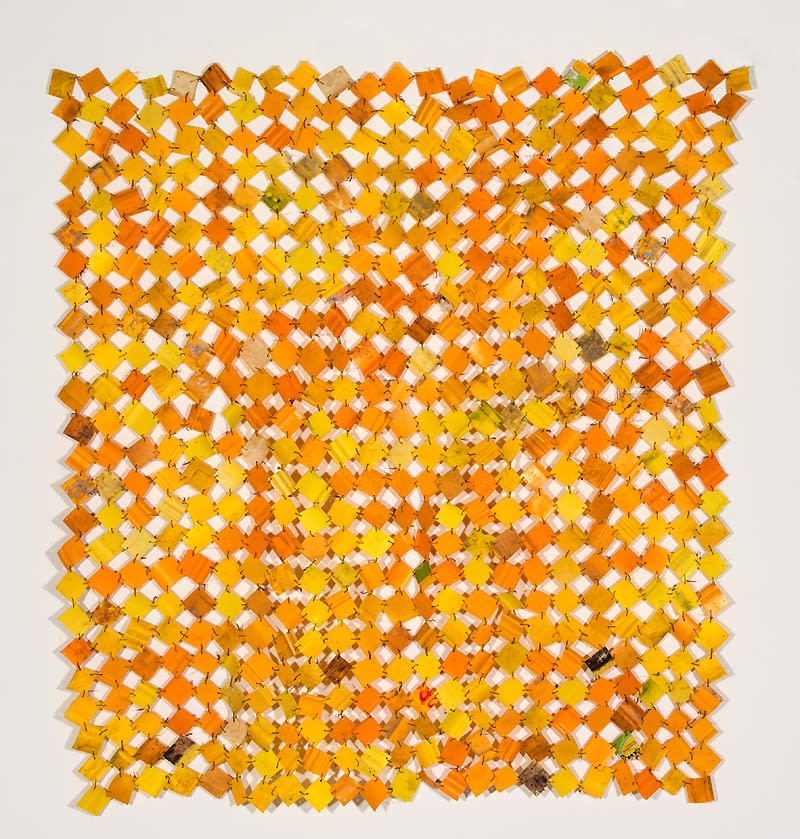 Fishing II, 2019, 167x151cm, platiche e fili di rame