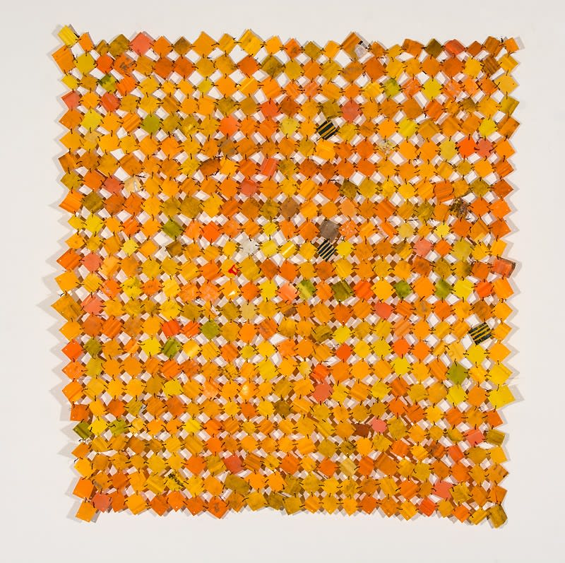 Fishing IV, 2019, 155x144cm, plastiche e fili di rame