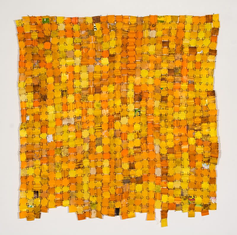 Wounds to wisdom, 2019, 153x150cm, plastiche e fili di rame