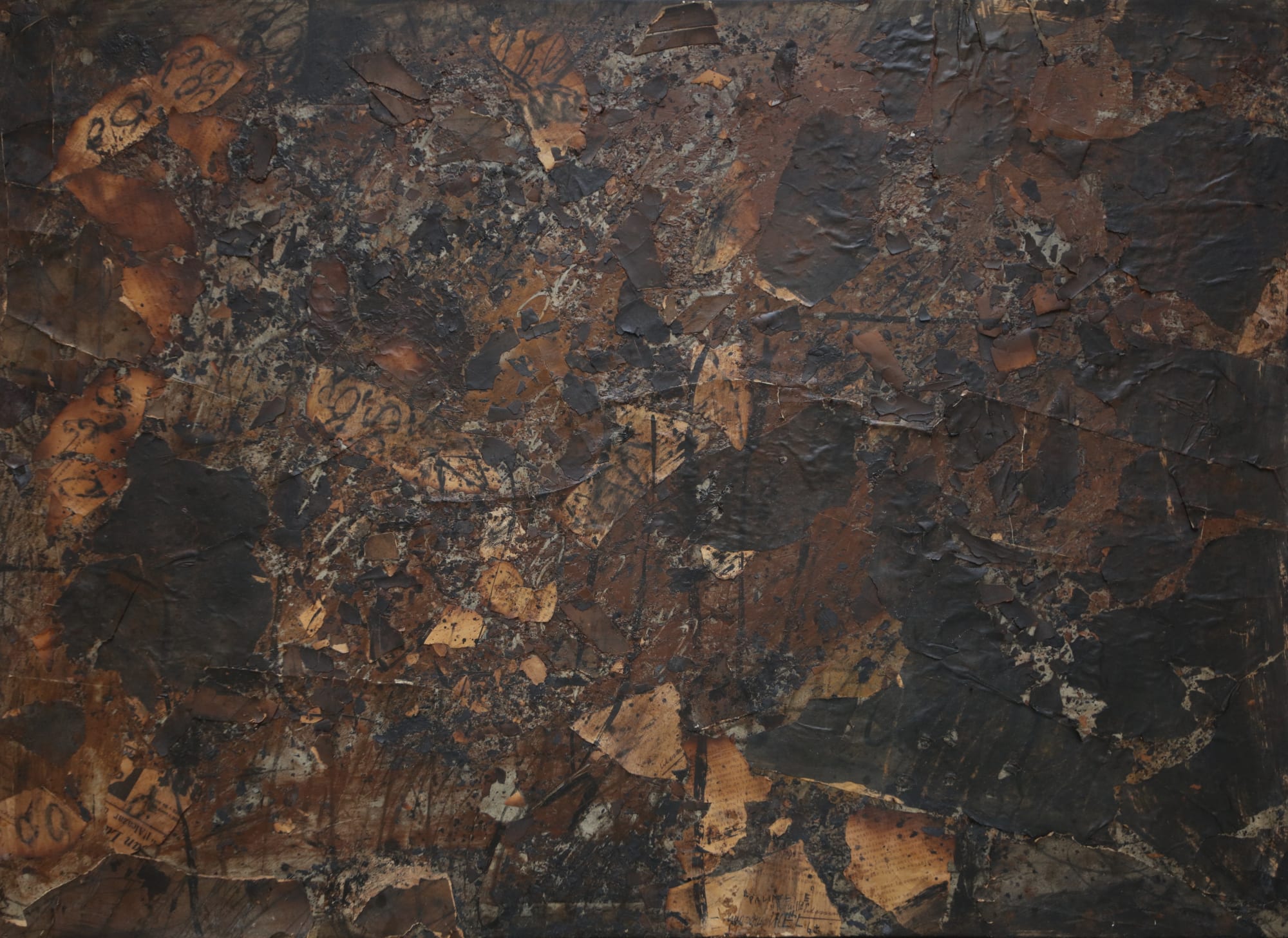 23. Petit Palimpseste Rouillé, 1960, Cm 73X100, Tecnica Mista Su Tela