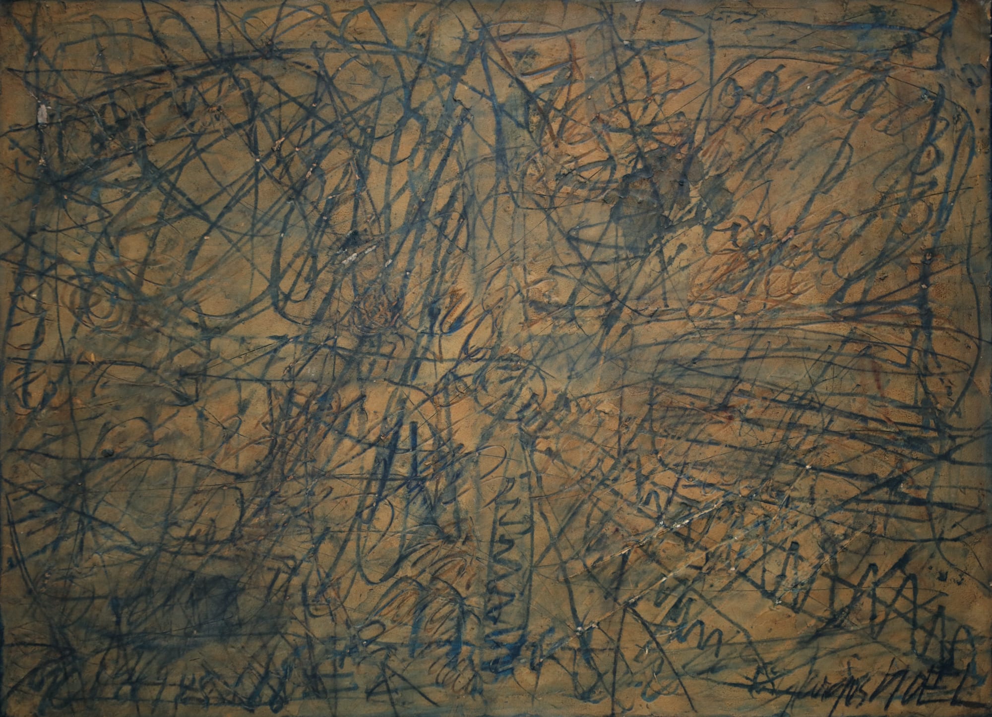 24. Sans Titre (Palimpseste), 1960, Cm 73X100, Tecnica Mista Su Tela