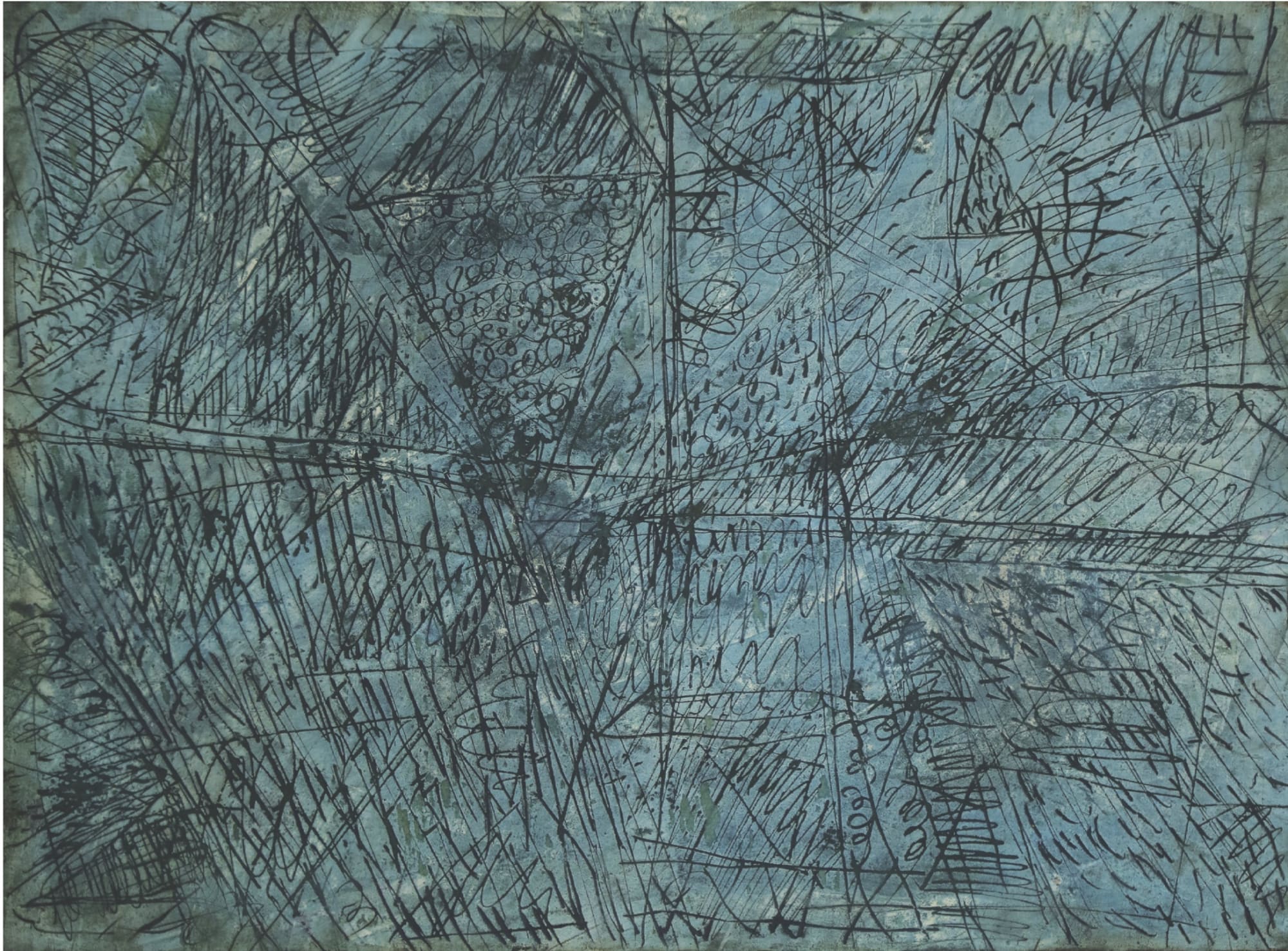 28. Sans Titre (Palimpseste), 1960, Cm 97X130, Tecnica Mista Su Tela