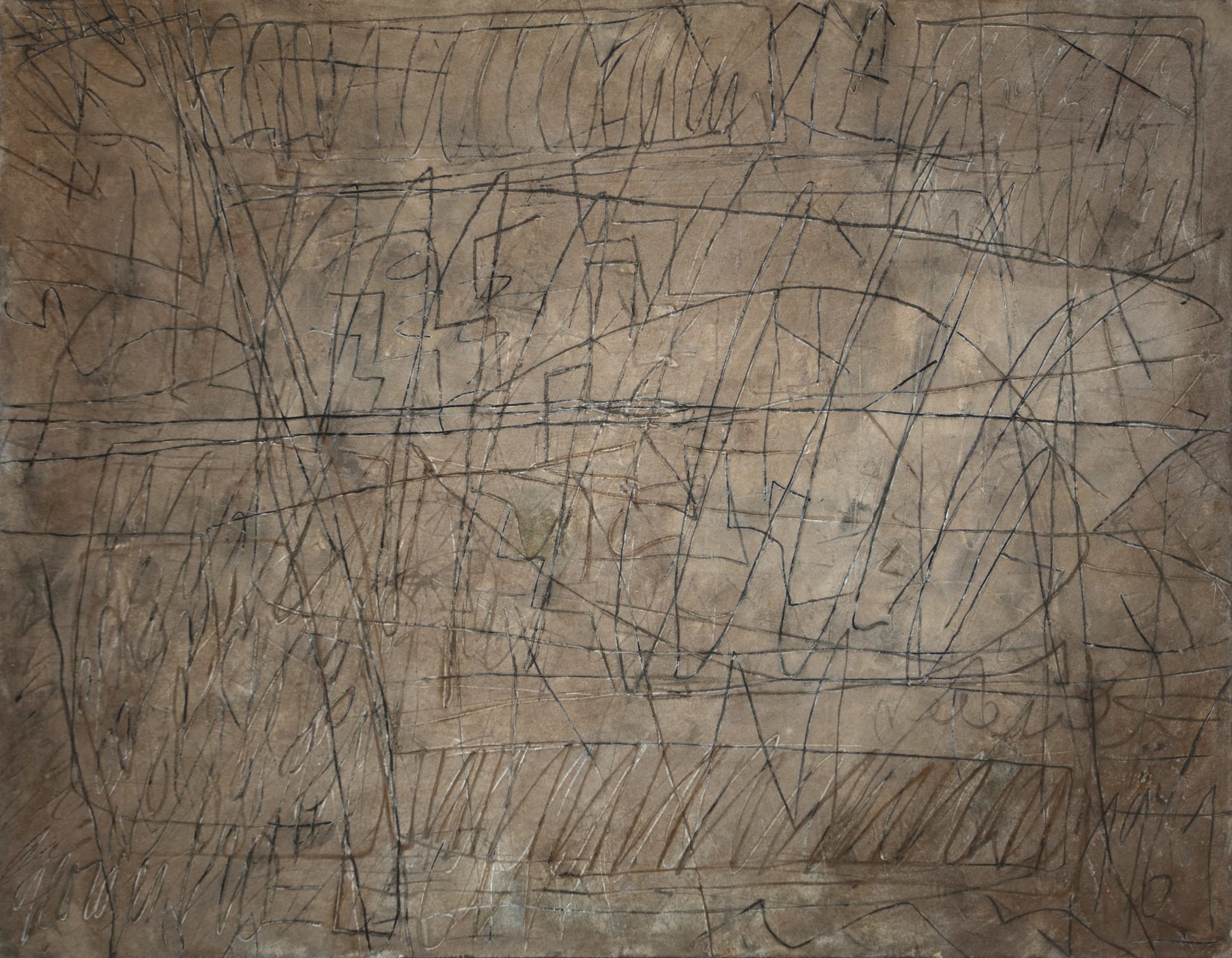33. Palimpseste tellurique, 1961, cm 114x146, Tecnica Mista su Tavola