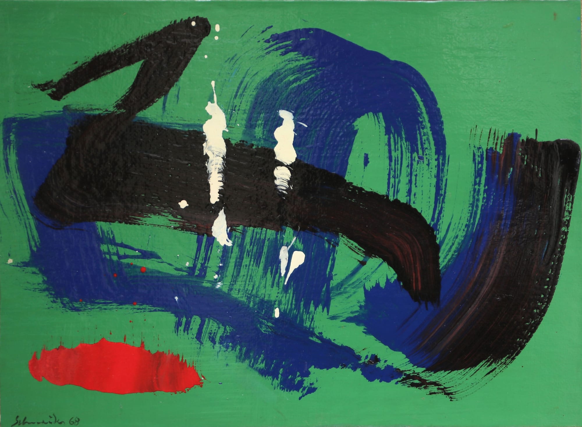 31 Y, 1968, cm24x33, olio su carta intelata.