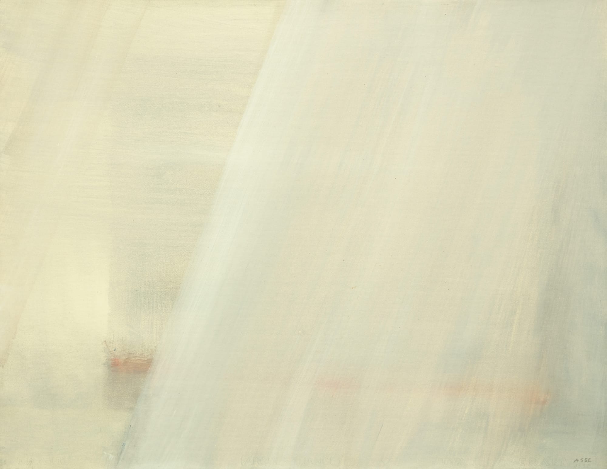 Paysage, fine anni 60, tempera su carta intelaiata, 63.5x50 cm