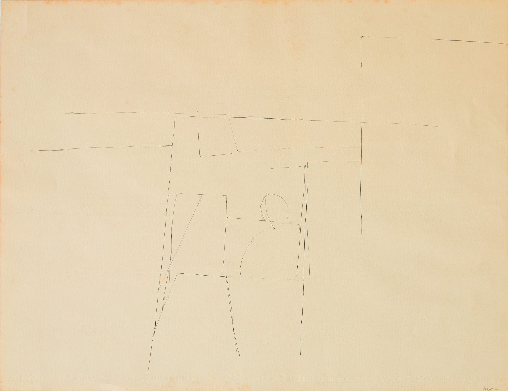 Senza Titolo, 1959, inchiostro su carta, 50x64.8 cm