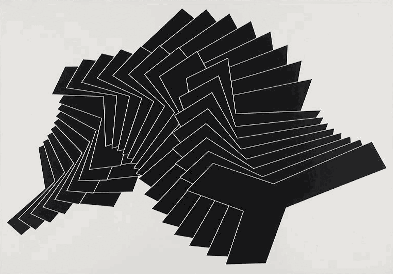 Franco Grignani, Psicoplastica 193, 1968, cm 71x101, acrilico su cartoncino