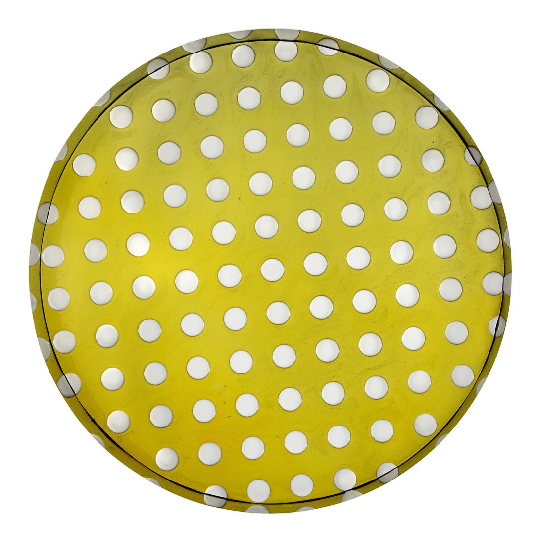 Kamigami Lemon Bubble, 2017, tecnica mista su legno acciaio cromato e verniciato, cm 80X80X14