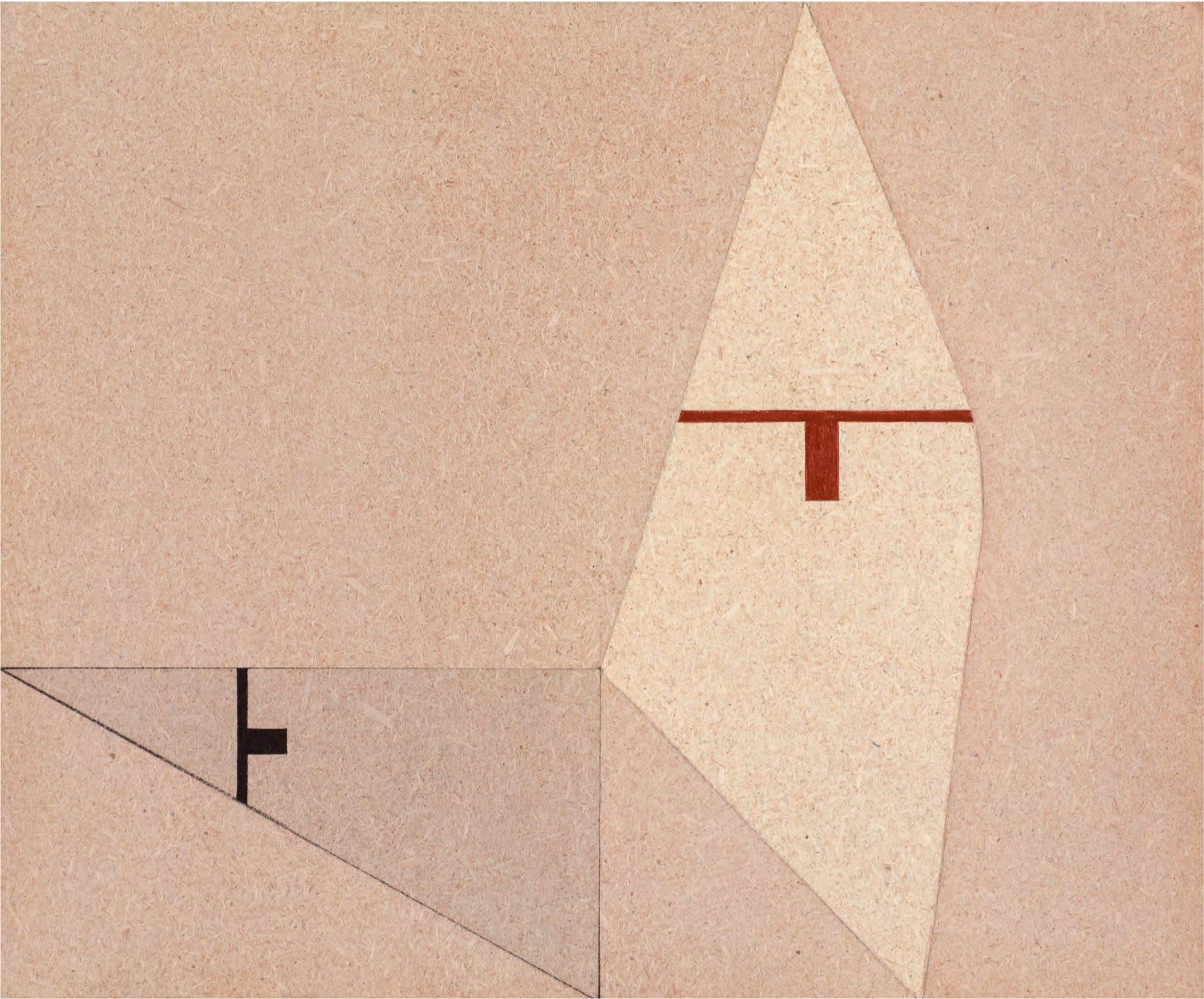 AC Murale 4-4 – x BL, 1973, cm 35x42, acrilico su pavatex.