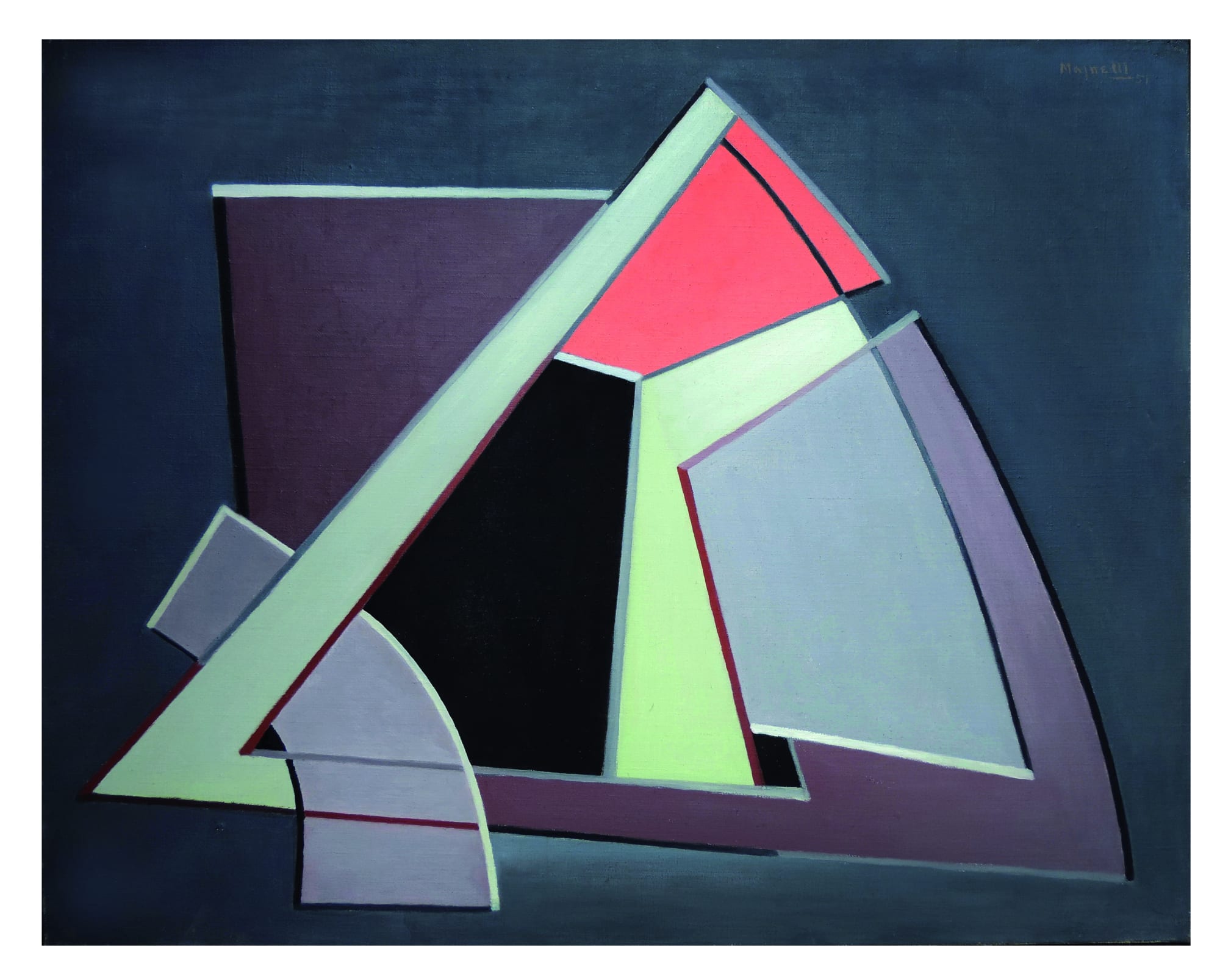 Reisonnement, 1951, olio su tela, cm 81x100