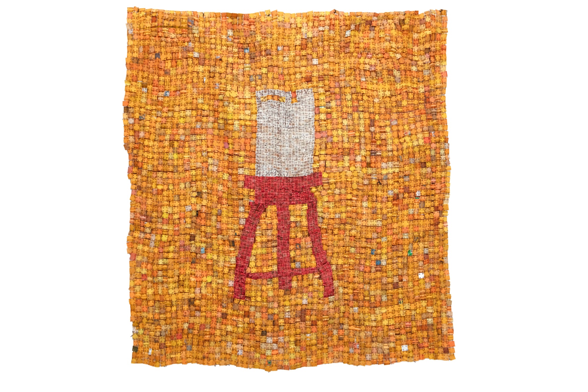 Serge Attukwei Clottey STILL LIFE II, 2024 cm 213 x 213 plastiche e fili di rame