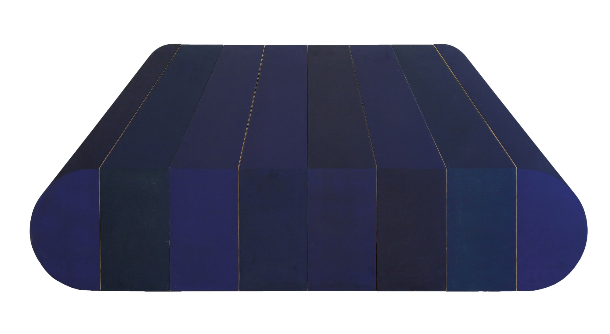 Prospettiva per Paolo Uccello, 1970, acrilico su tela su legno, cm 125x280x10.