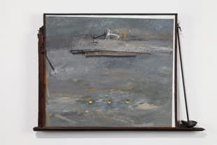 Il gambo dei fiori, 2010, tecnica mista, cm 63,5X93X11